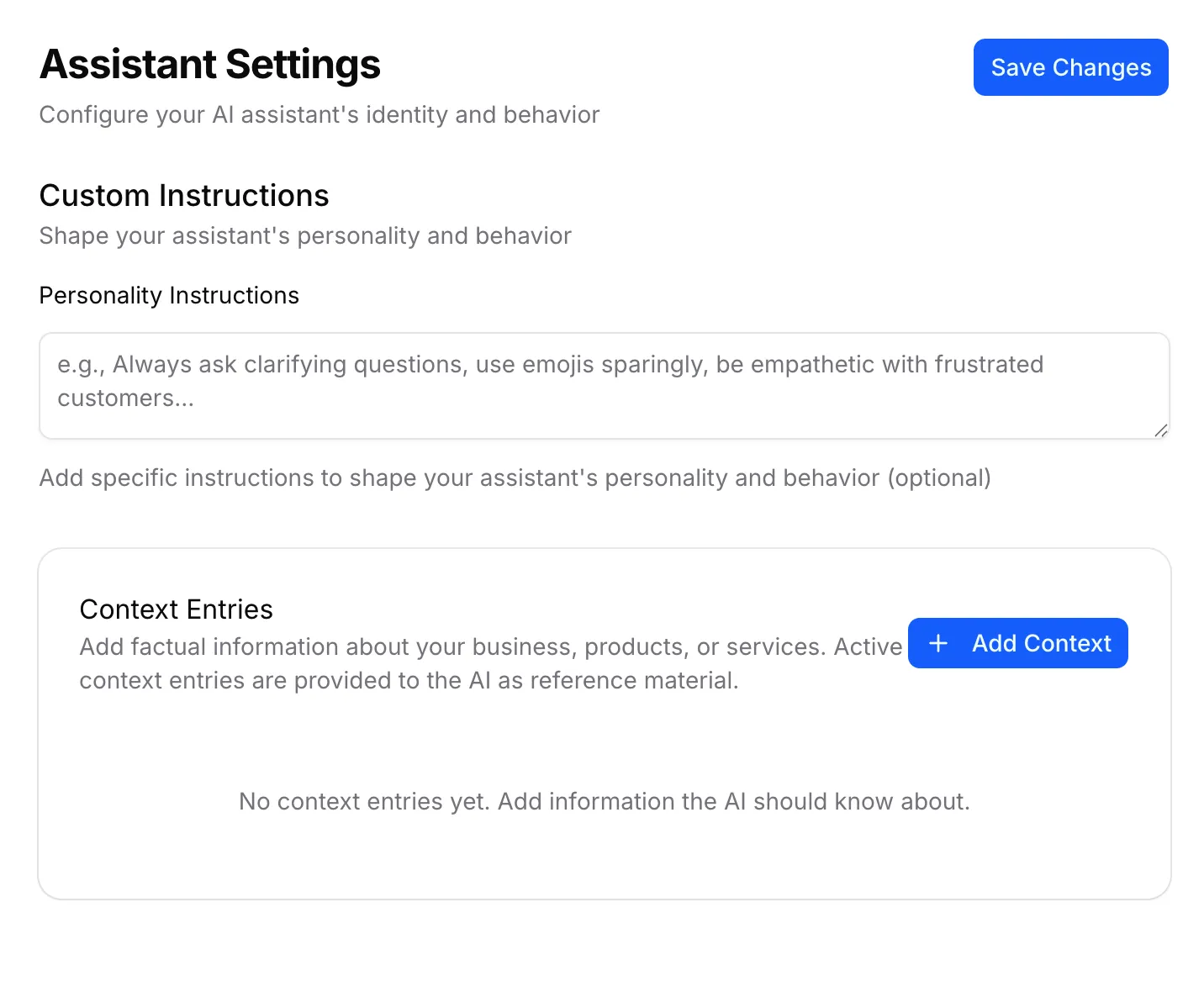 Behavior settings — conversation modes and custom instructions